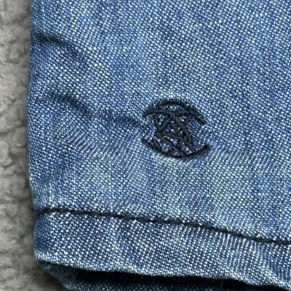 Sovereign Code Shirt Mens 2XL Denim Pearl Snap Western Cowboy Work Rodeo Outdoor - Picture 9 of 16